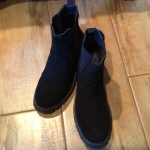 Charlotte Russe Black Suede Chelsea Boots